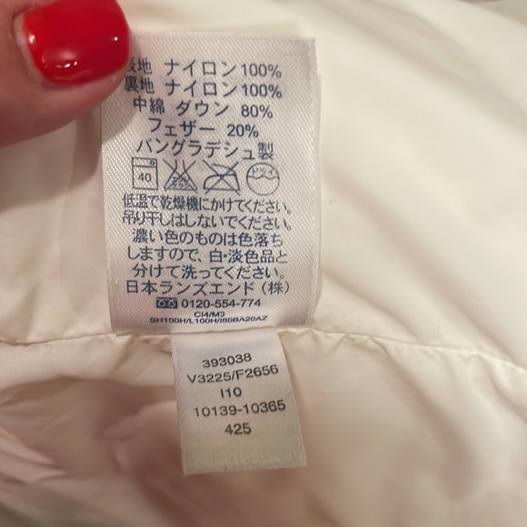 Lands’ End Down Puffer Vest in Ivory - Picture 8 of 8